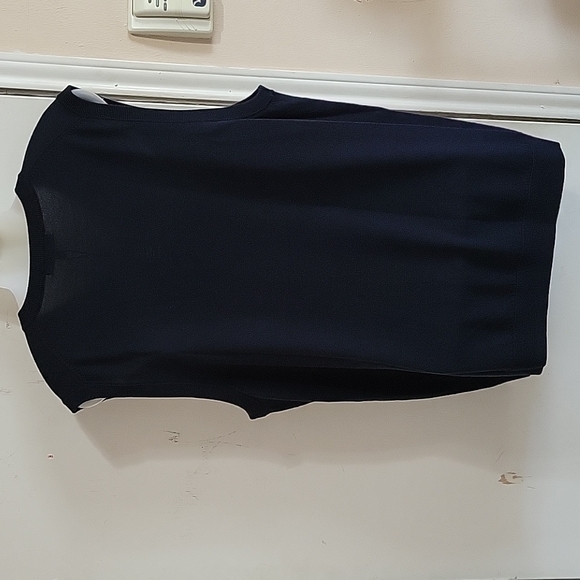 Hart Schaffner Marx Fine Merino Wool Sweater Vest Tall Man Navy Blue XLT 2XT NWT - Picture 2 of 15